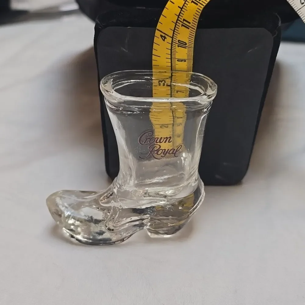 Crown Royal Miniature Boot Shot Glass – Clear Glass Collectible